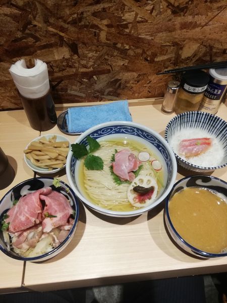 「金目鯛のつけそば1000円チャーシュー丼450円メンマ」@寿製麺 よしかわ 西台駅前店の写真