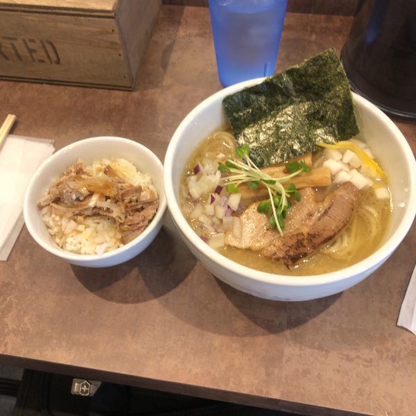 「濃厚ホタテそば＋チャーシュー丼」@NOODLE VOICEの写真