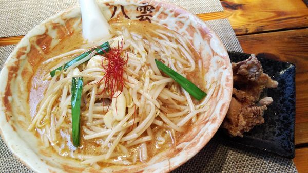 「スタミナラーメン¥900＋ザンギ¥350」@麺匠 八雲 大和店の写真