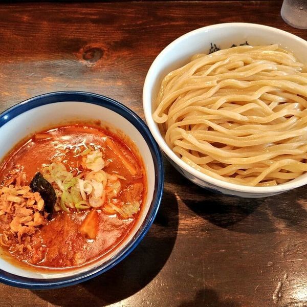 「期間限定 ウマカラ豚鶏ツケメン」@つけ麺 ジンベエの写真