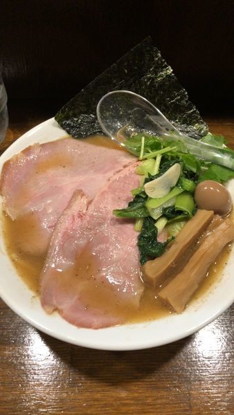 「鯛と鯖と鰹の魚介らぁ麺 麺160g 香味油なしさっぱり味」@Soupmenの写真