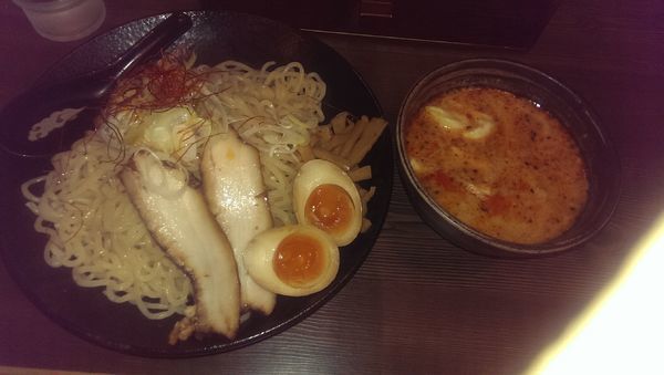 「辛味噌つけ麺、大盛」@北海道らぁ麺 ひむろ 秋葉原店の写真