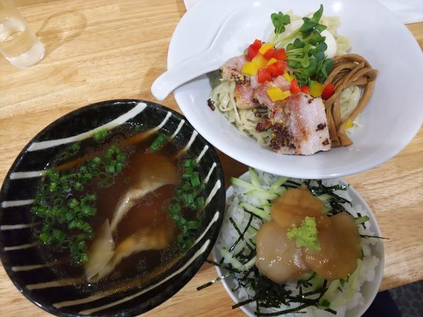 「【限定】淡麗特製つけそば＋日本酒　1000＋α円」@中華そば You Leeの写真