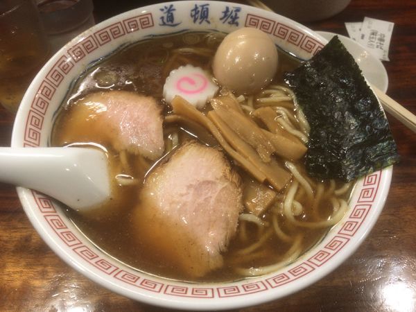 「中華そば味玉入り＋ビール中瓶：1,430円」@中華めん処 道頓堀の写真