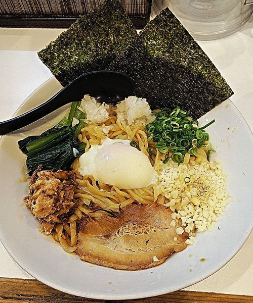 「海老まぜ麺 850円」@海老・特濃煮干そば まるはの写真