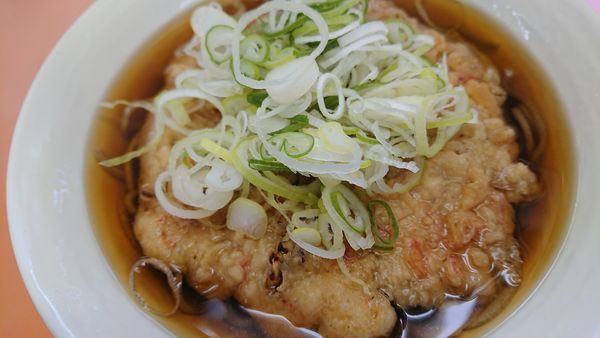 「かき揚げそば440円」@常盤軒 山手線ホーム店の写真