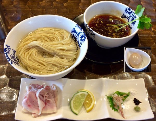 「限定 昆布水つけそば 醤油ver.with味玉」@特級鶏蕎麦 龍介の写真