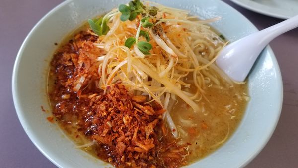 「やみつきみそ　辛ネギトッピング」@くるまやラーメン 松本筑摩店の写真