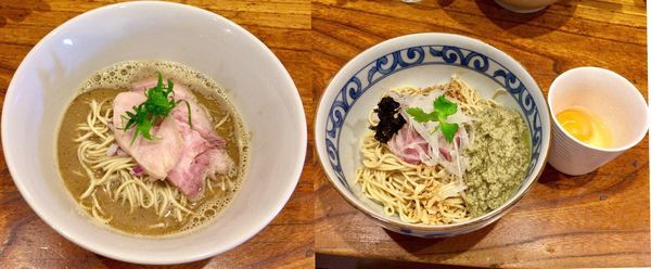 「濃厚 瀬戸内煮干しそば 醤油ver.  & 牡蠣と秋刀魚節の和え」@中華そば 先崎の写真