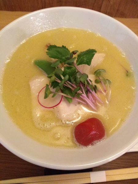 「鶏白湯SOBA 1000円」@銀座 篝 本店の写真