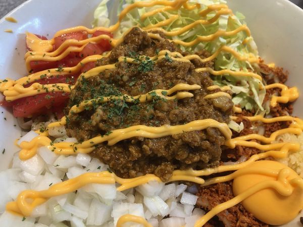 「[限定] タコスまぜそば＋キーマ増し」@ラーメン宮郎の写真