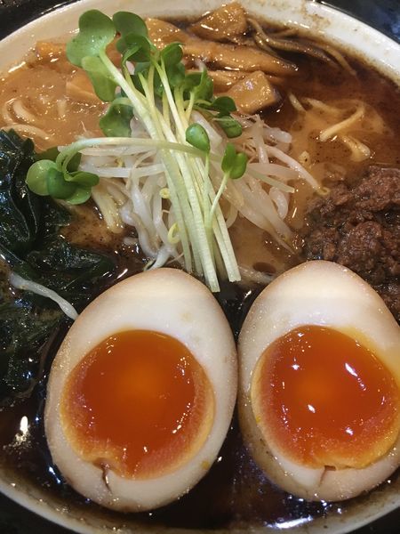 「焦がし味噌らーめん味玉入り¥800」@麺屋 楼蘭 梅田店の写真