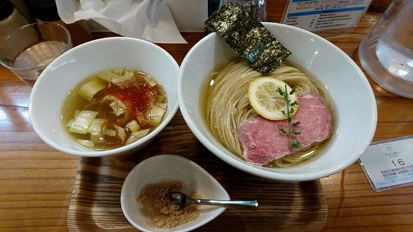 「『塩昆布水つけそば+麺増し(￥850+100)』」@アメノオトの写真