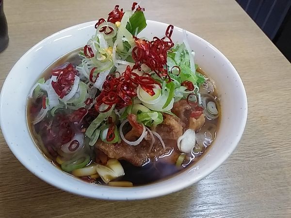 「ジャンボゲソそば」@一由そば 日暮里店の写真