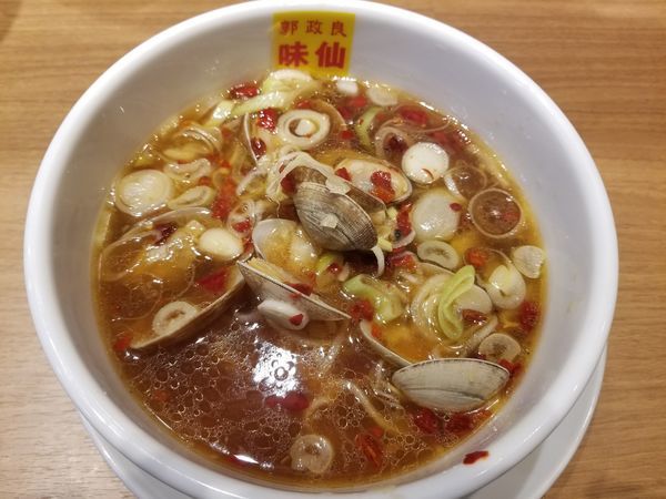 「あさりラーメン＋ライス」@郭 政良 味仙 東京ニュー新橋ビル店の写真