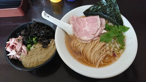 「煮干し白＋かきペ飯」@と多゛食堂の写真