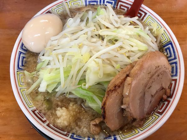 「味玉もやしラーメン 中 800円 醤油」@麺屋 登夢道 茅ヶ崎本店の写真