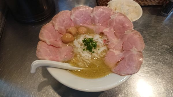 「グリーンカレーnoodle肉マシ さんじ玉sp豚キムマヨ」@さんじの写真