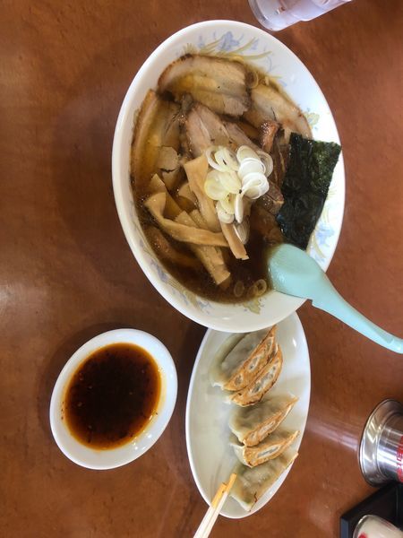 「チャーシューメン、にんにく餃子」@蕃龍の写真