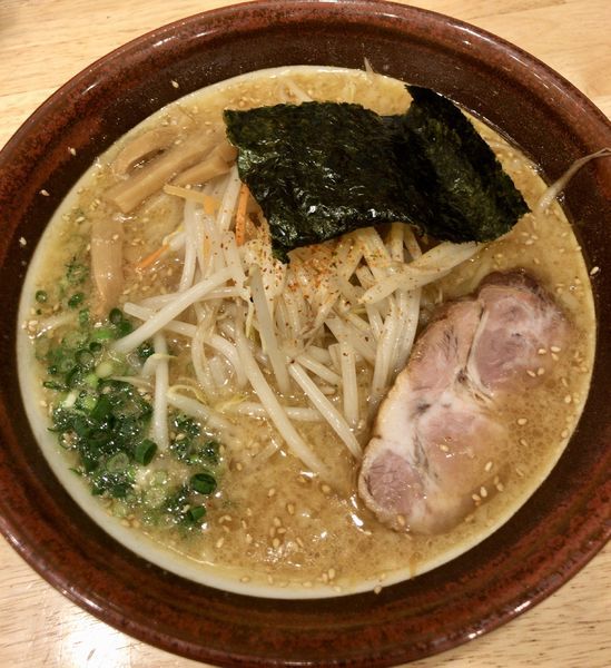 「白味噌 赤味噌 焦し味噌のラーメン」@ゆうきや つくば学園店の写真