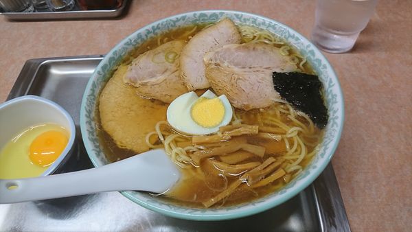 「チャシューメン 生玉子」@大勝軒 北習志野店の写真