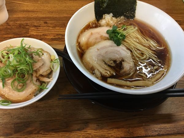 「ラーメン+チャーシュー丼」@ラーメン 一樹の写真