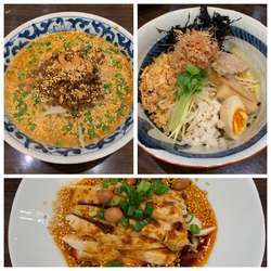 旨辛胡麻みそ担々麺＋バンメン（旨辛油そば）（共によだれ鶏セット）wシェア