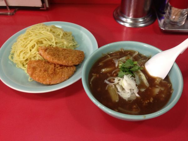 「ソースつけ麺＋ハムカツ」@中華料理 大輦の写真