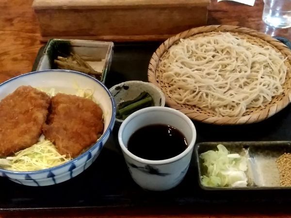 「ソースカツ丼セット(冷たいそば)1,200円」@拓心庵の写真