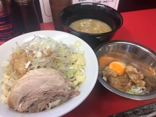 「つけ麺850円+スキヤキ」@ラーメン一心の写真