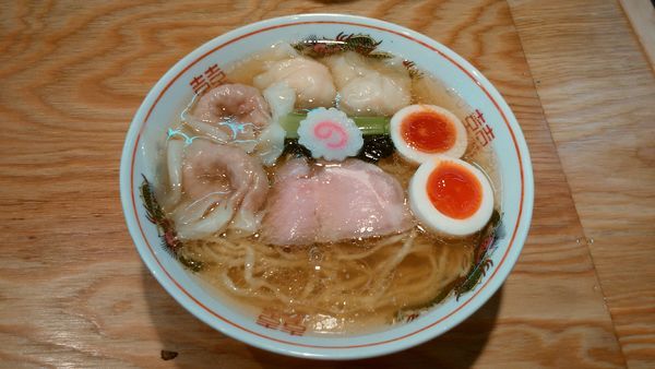 「味玉ワンタン麺(白だし)¥1140-」@キング製麺の写真