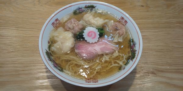 「ワンタン麺(白だし)」@キング製麺の写真