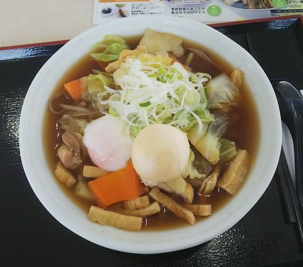 「季節野菜のあったか煮込みそば750円」@川のみなとレストラン ラ・ベールの写真