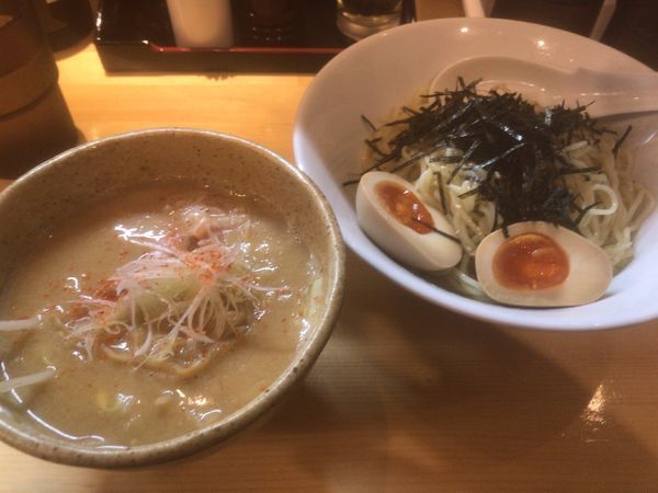 「味噌つけそば中盛＋味玉：880円」@中華つけそば 健優の写真