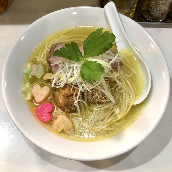 「【６周年記念限定】比内地鶏の塩らーめん ￥850」@麺屋 扇 SENの写真