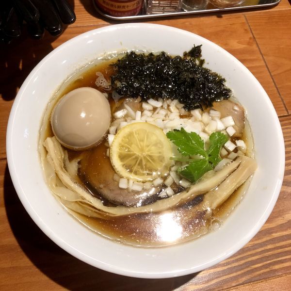 「【限定】淡麗10種の煮干し蕎麦 はちみつレモン添え￥680」@麺屋 真心の写真