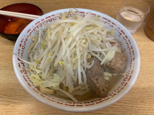 「小 いいたまご(ヤサイ・アブラ)」@ラーメン二郎 環七新新代田店の写真