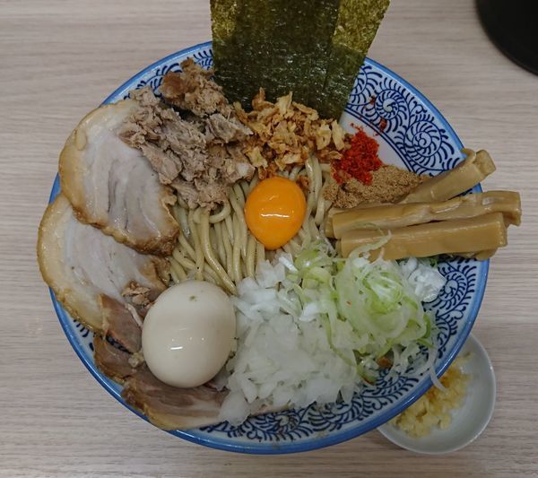 「まぜそば+特製+ニンニク(1160円)」@狼煙 大宮店の写真