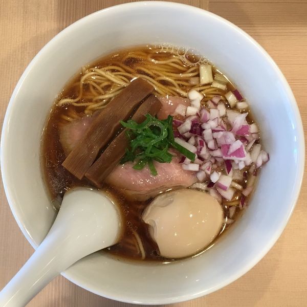 「味玉煮干しそば＋替え玉」@麺亭しま田の写真