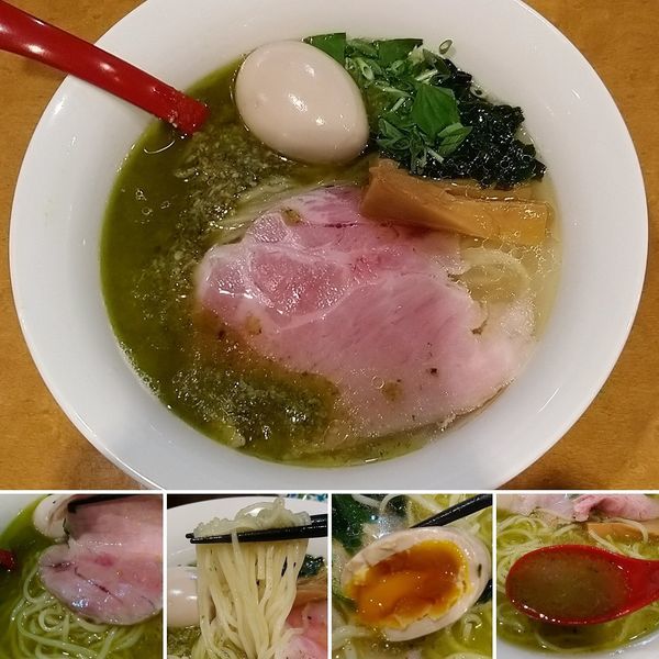 「バジル塩ラーメン＋味玉＝980円」@麺屋 紅の写真