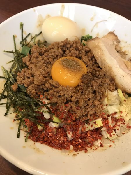 「台湾まぜそば 豚１枚」@麺屋 づかちゃんの写真