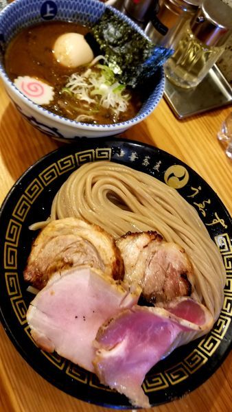 「特製つけ麺(並)+チャーシューご飯」@中華蕎麦うゑずの写真