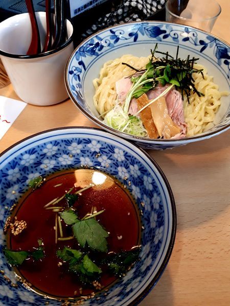 「山葵カキ氷割付き、和風淡麗つけ麺 900円」@㐂九八 ～garage～の写真