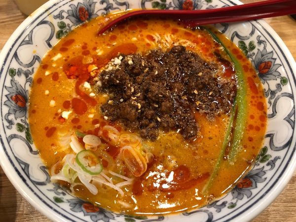 「限定 白湯担々麺 肉増し 1000円 替え玉 1玉無料」@くじら食堂 nonowa東小金井店の写真
