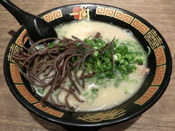 「ラーメン+替玉+きくらげ+追加ねぎ」@一蘭 平塚店の写真