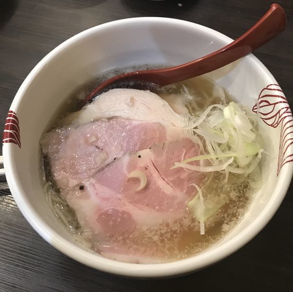 「限定 比内地鶏と焼きアゴの背脂そば」@麺処 あす花の写真