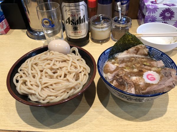 「つけチャーシュー+ビール」@くり山の写真