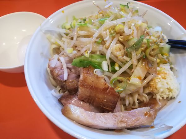 「油そば醤油920節粉30チーズ100全マシラー油」@ちばからの写真