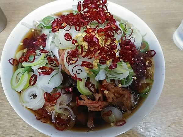 「かき揚げBそば」@一由そば 日暮里店の写真