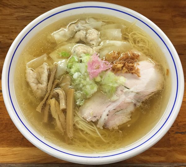「塩わんたんめん(豚バラ)900円」@支那そば 福々亭の写真